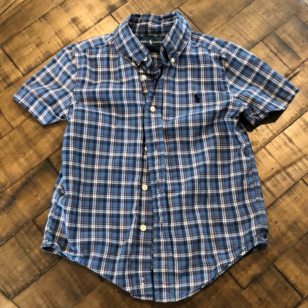 SOLD Toddler Ralph Lauren Boys Short Sleeve Button Down